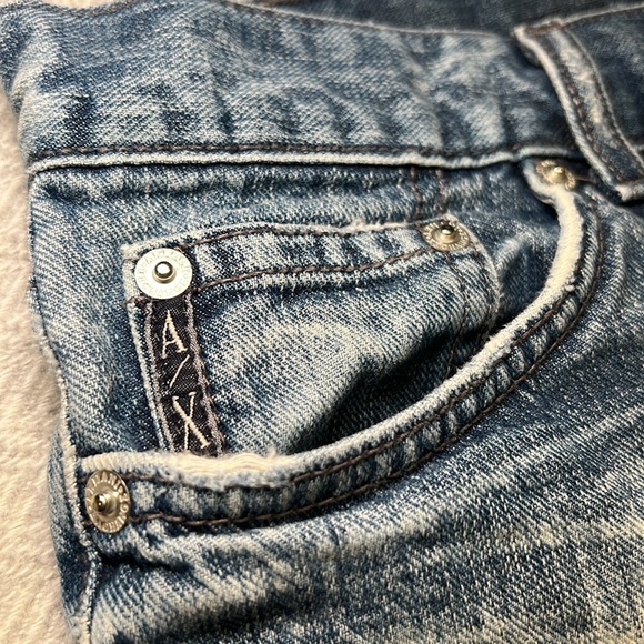 Armani Exchange Light Blue Jean Shorts. Size 12 - Picture 4 of 12